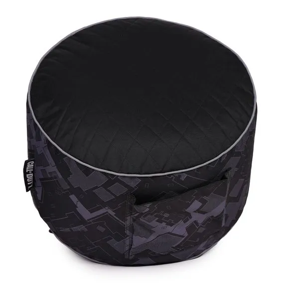 Bean Bag Stool with Pocket - Black, Fabric image