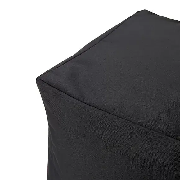 Cube Bean Bag with Zip Opening - Black