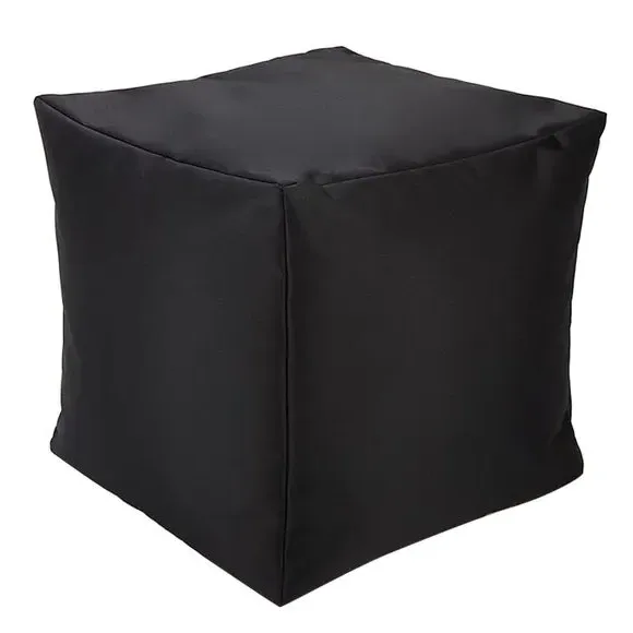 Cube Bean Bag with Zip Opening - Black image