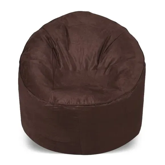 Square Bean Bag Chair Refillable - Brown, Faux Suede image