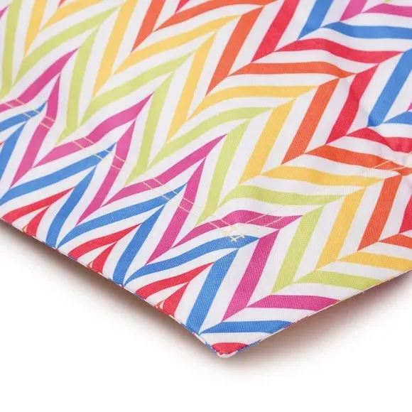 XL Floor Cushion Chevron Print - Multicolor
