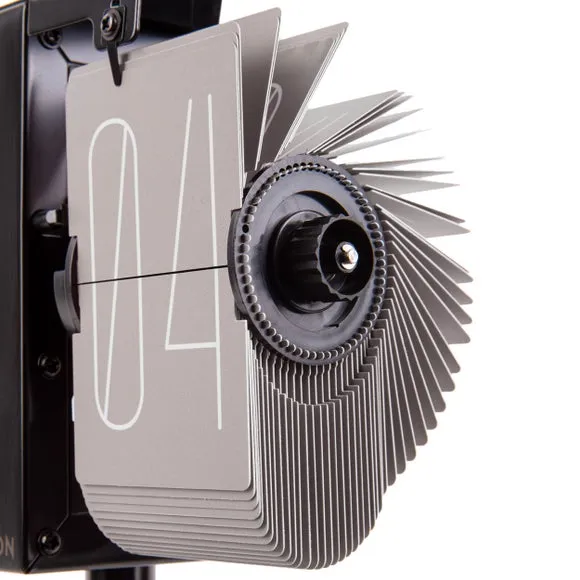 Mini Flip Desk Clock - Grey, Steel