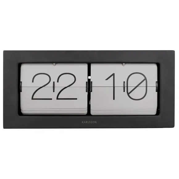 XL Flip Mantel Clock with Cards - Grey image