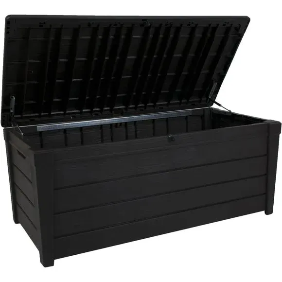 Outdoor Storage Box - Black, Weather-Resistant