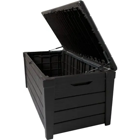 Outdoor Storage Box - Black, Weather-Resistant