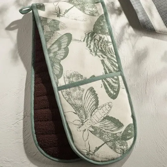 Double Oven Glove - White, Cotton