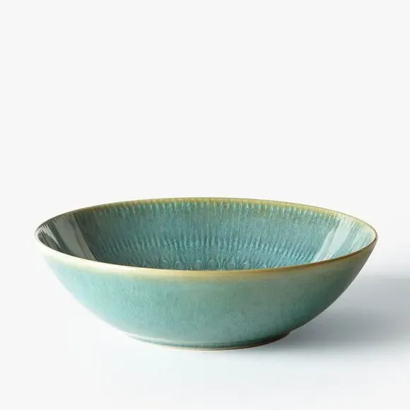 Set of 2 Cereal Bowls - Green, Stoneware