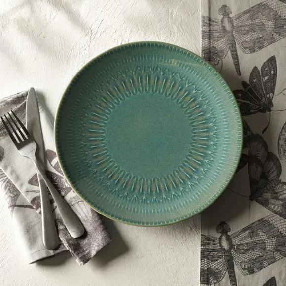 Set of 2 Dinner Plates - Green, Stoneware image
