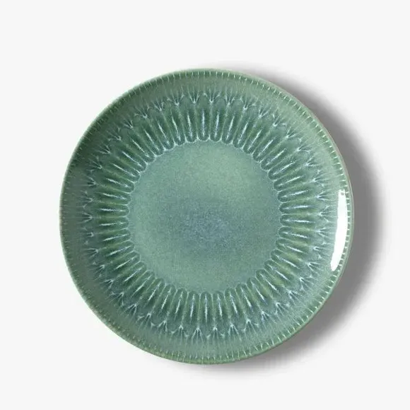 Set of 2 Salad Plates - Green, Stoneware