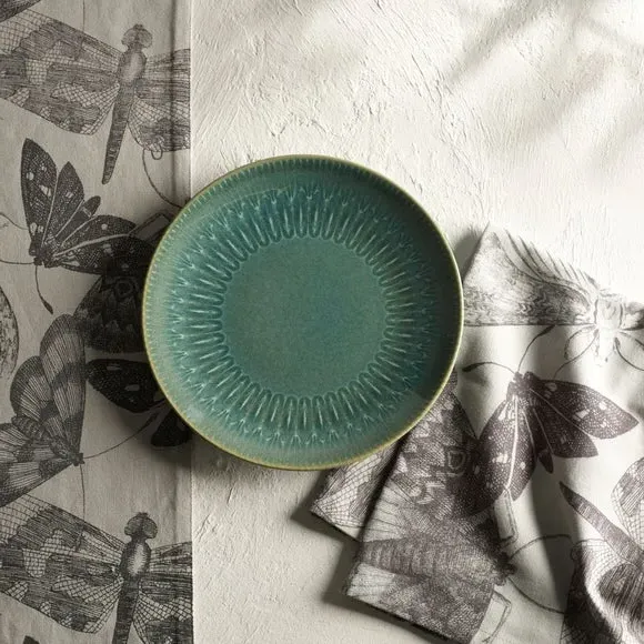 Set of 2 Salad Plates - Green, Stoneware