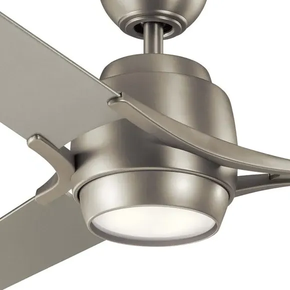 Ceiling Fan with LED Light & Remote - Silver