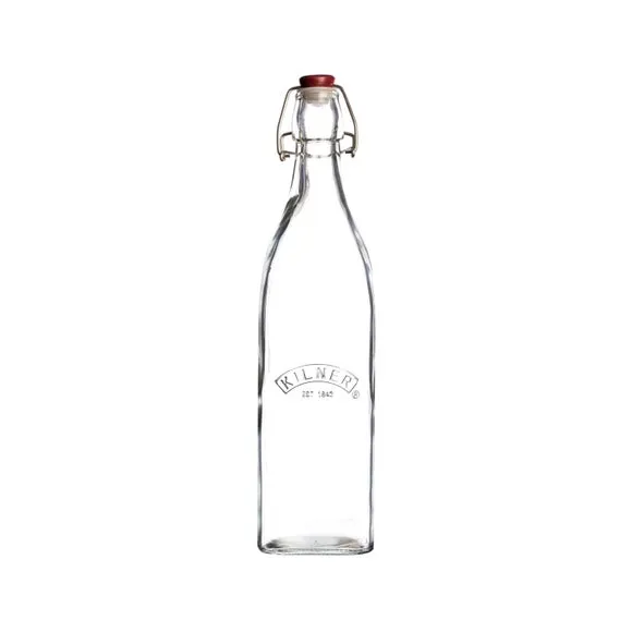 0.55L Clip Top Storage Bottle - Clear, Glass
