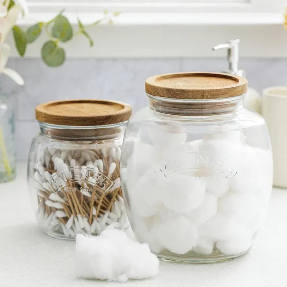 2L Storage Jar with Airtight Seal - Clear, Glass