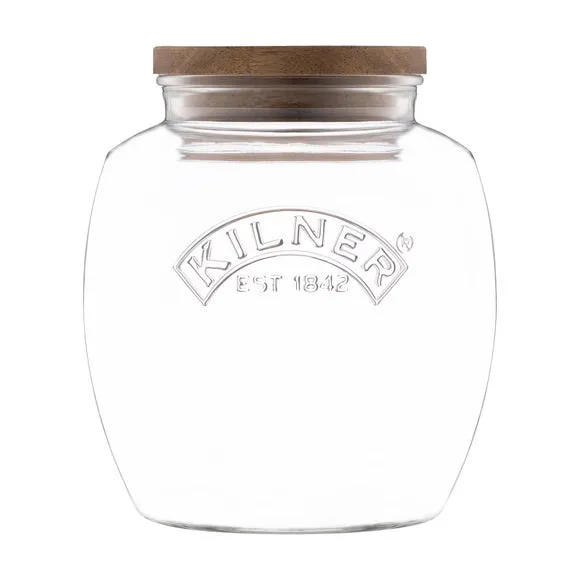 2L Storage Jar with Airtight Seal - Clear, Glass