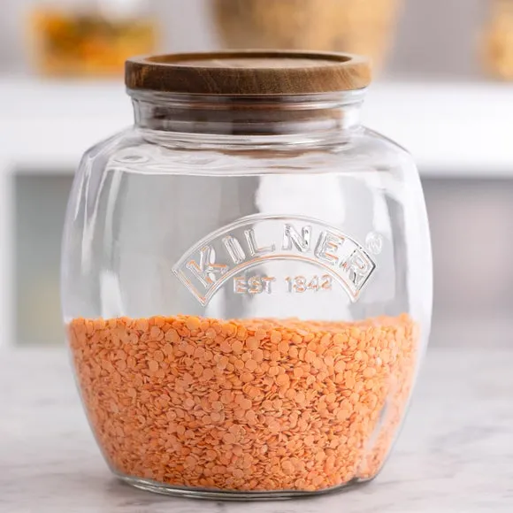 2L Storage Jar with Airtight Seal - Clear, Glass image