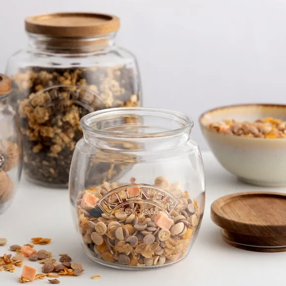 3-Piece Storage Jar Set - Clear, Glass