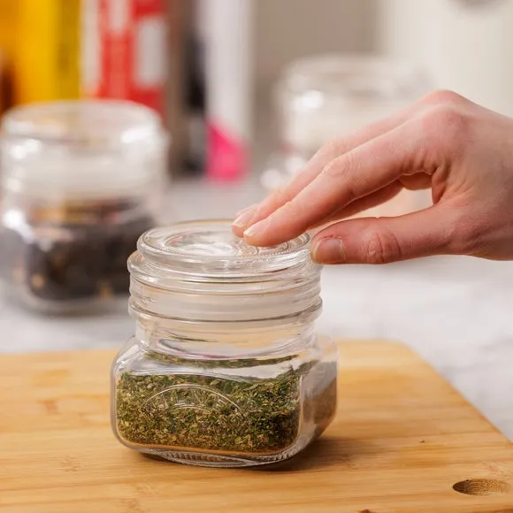 3-Piece Storage Jar Set with Push Lid - Clear