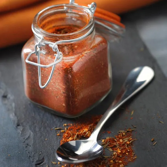 Square Spice Jar with Clip Top - Clear, Glass