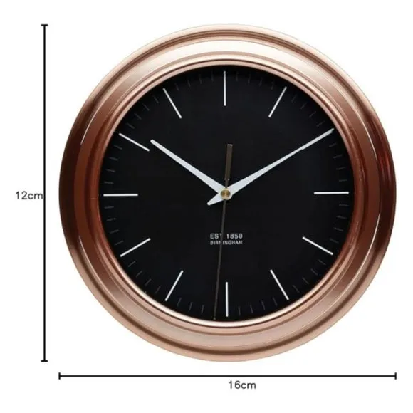 Analogue Wall Clock - Copper, Plastic