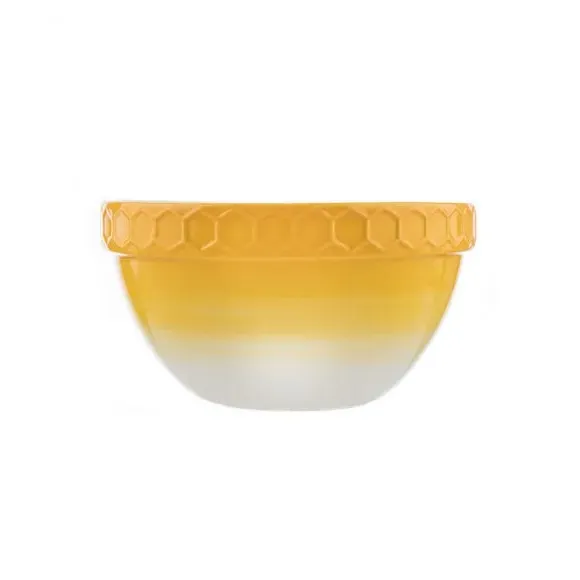 1L Pudding Basin with Honeycomb Rim - Yellow image
