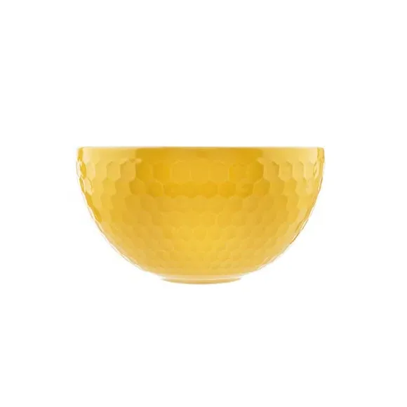 20cm Mixing Bowl with Embossed Design - Yellow image