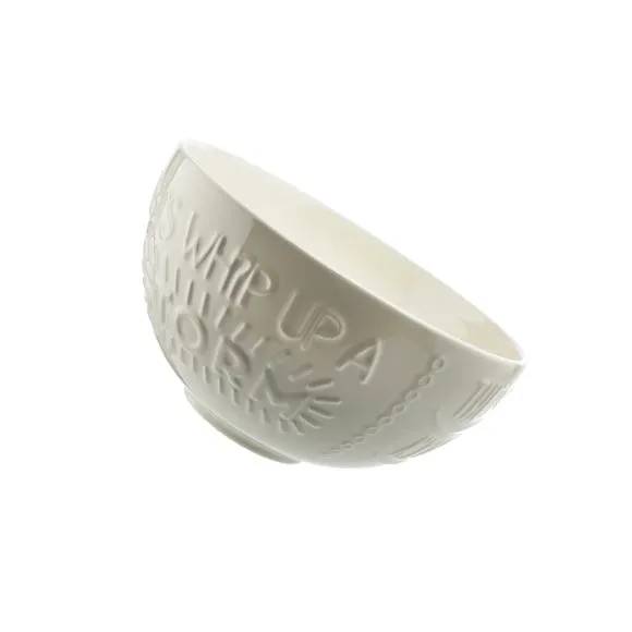 27cm Mixing Bowl with Embossed Design - Grey