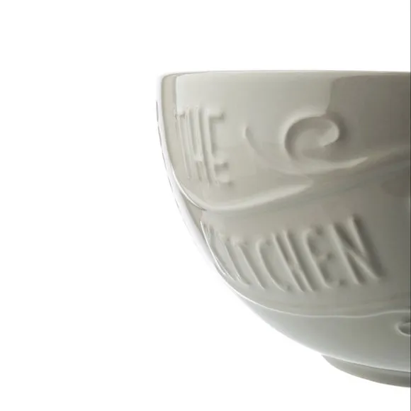 27cm Mixing Bowl with Embossed Design - Grey