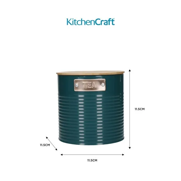 3-Piece Canister Set Airtight - Teal, Metal