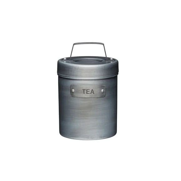 3-Piece Canister Set Tea Coffee Sugar - Silver