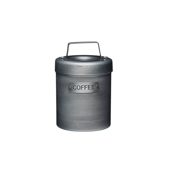 3-Piece Canister Set Tea Coffee Sugar - Silver