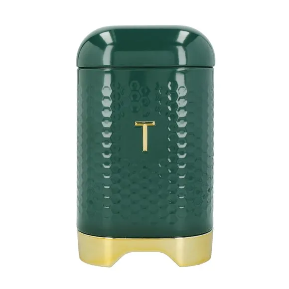 3-Piece Canister Set with Labels - Green, Steel