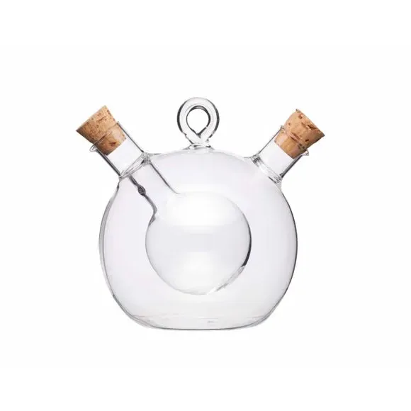 Dual Oil Vinegar Bottle Set - Clear, Glass image
