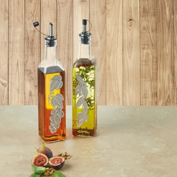 Oil and Vinegar Dispenser Set - Multicolor, Glass