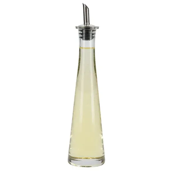 Pyramid Oil Bottle with Spout - Clear, Glass