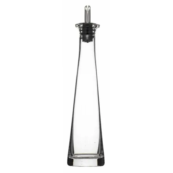 Pyramid Oil Bottle with Spout - Clear, Glass image