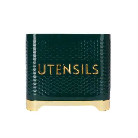 Rectangular Utensil Holder - Green, Steel
