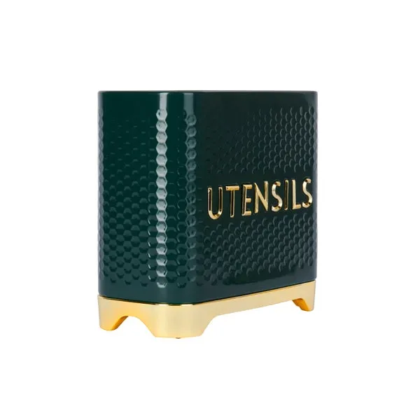 Rectangular Utensil Holder - Green, Steel