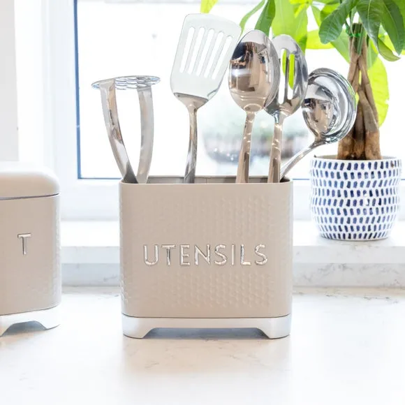 Rectangular Utensil Holder - White, Steel