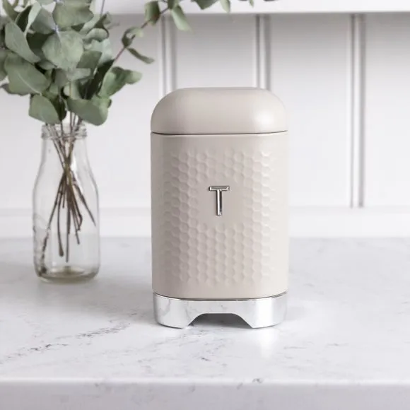 Square Storage Canister with Lid - White, Steel