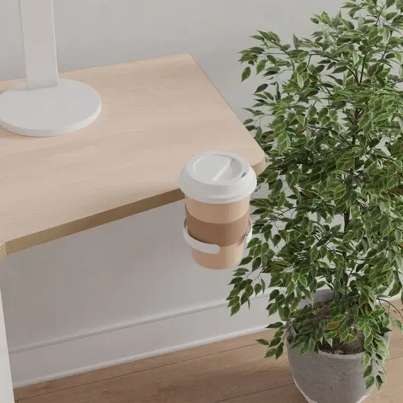 Corner Height Adjustable Desk - Ash, Plywood