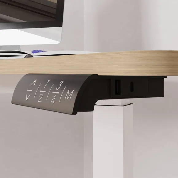 Corner Height Adjustable Desk - White, Plywood