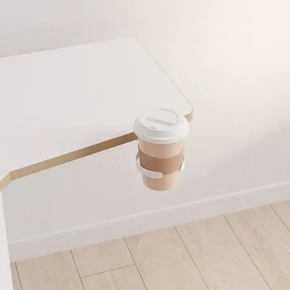 Corner Height Adjustable Desk - White, Plywood