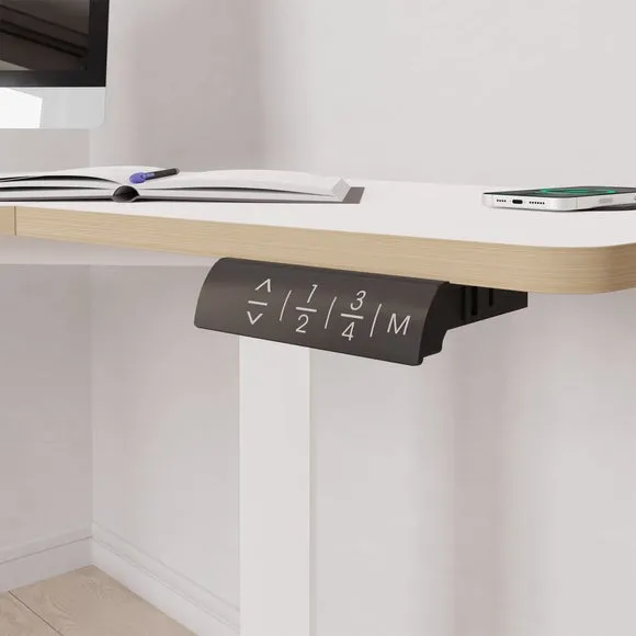 Corner Height Adjustable Desk - White, Plywood