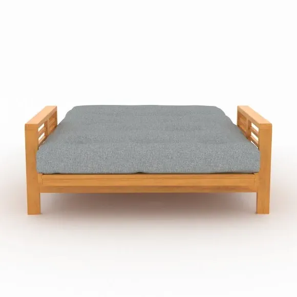 2-Seater Futon Sofa Bed - Grey, Cotton