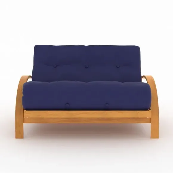 2-Seater Futon Sofa Bed - Navy, Cotton