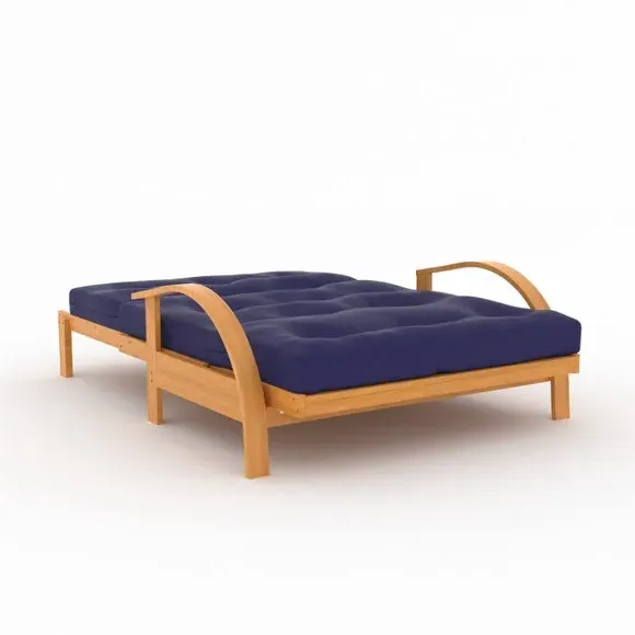 2-Seater Futon Sofa Bed - Navy, Cotton