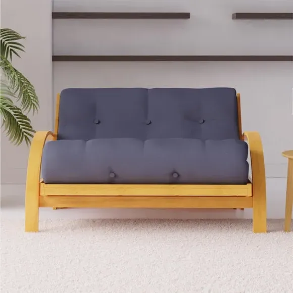 2-Seater Futon Sofa Bed - Navy, Cotton
