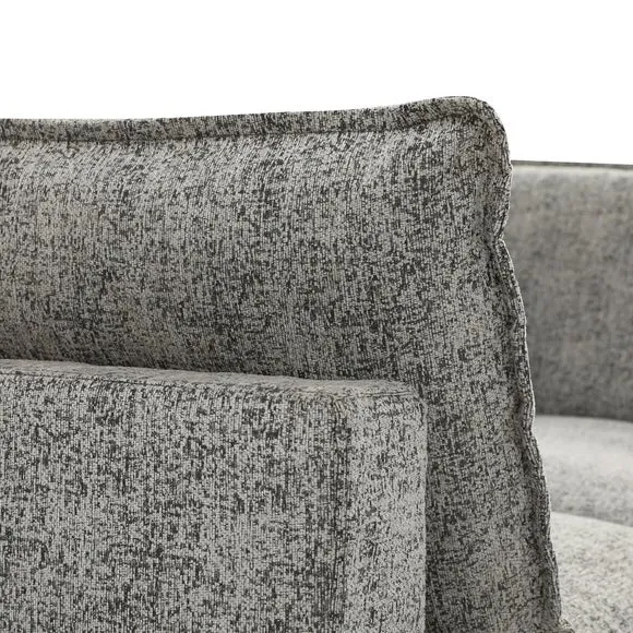 2-Seater Modular Sofa - Light Grey, Boucle