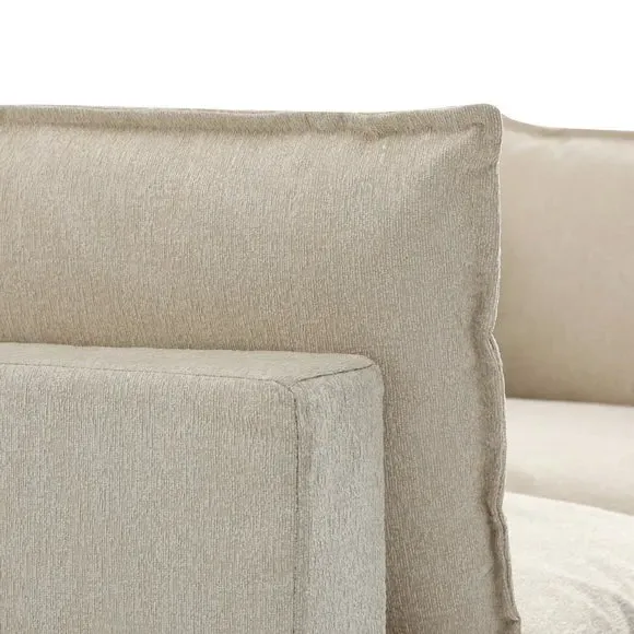 2-Seater Modular Sofa - Natural, Boucle