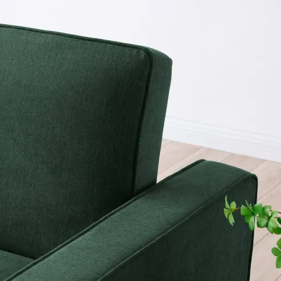 2-Seater Sofa Bed with Pop-Up - Green, Fabric
